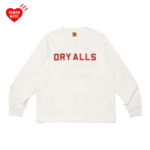 휴먼메이드 롱슬리브 DRY ALL 그래픽 긴팔 티셔츠 화이트 HM28CS032