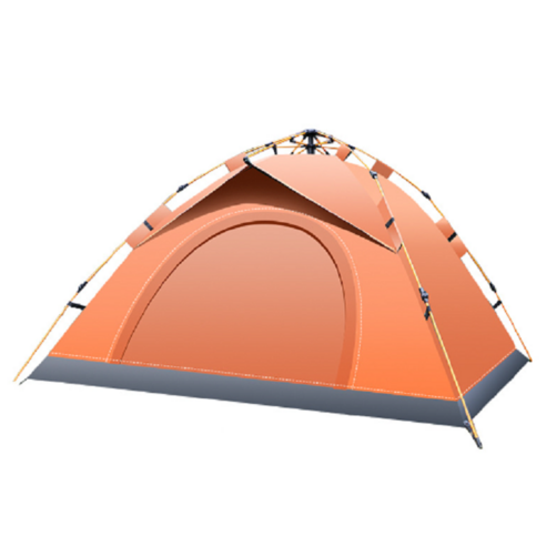 원터치 텐트 여름 대형 자동 오토 돔텐트 캠핑 경량 휴대용 방수 텐트, 2~3인용, 오렌지