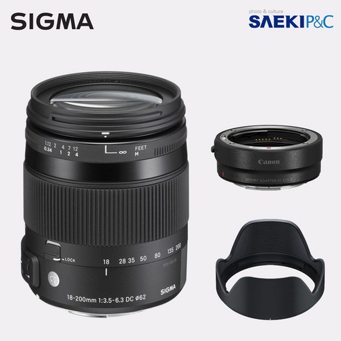 시그마 캐논 RF-S C 18-200mm (R 마운트 어댑터 세트) R10/R50 등 시그마18-200