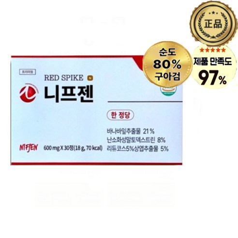 니프젠스파이크프리미엄600mg 니프젠당뇨약 니프젠스파이크프리미엄30000mg 니프젠당뇨 리프젠 식후혈당 혈당스파이크 바나바잎 혈당케어, 30정, 1박스