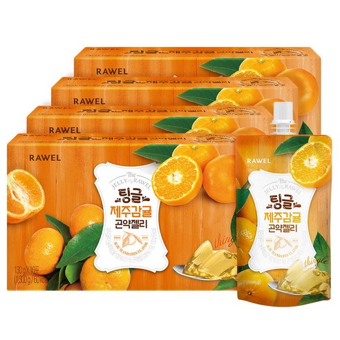 로엘 팅글 곤약젤리 제주감귤맛, 1.3kg, 4개