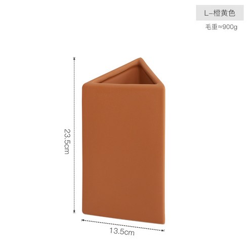 ZHICHENG북유럽 모란디 기하 삼각 도자기 꽃병 거실 식당 텔레비전 캐비닛 샘플 하우스 디자이너 장식품