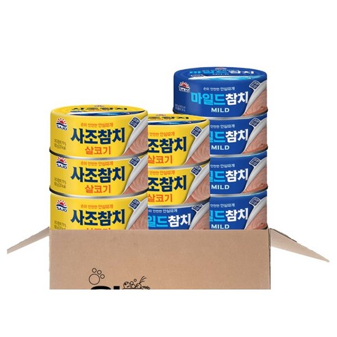 사조 살코기참치 100g 5입 + 마일드참치 100g 5입, 1세트