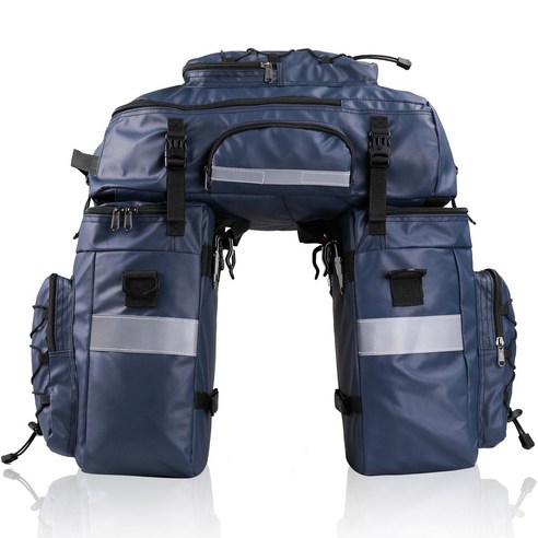 라이노워크 3in1 자전거 짐받이 가방 65L 패니어백 X21606, 블루, 1개