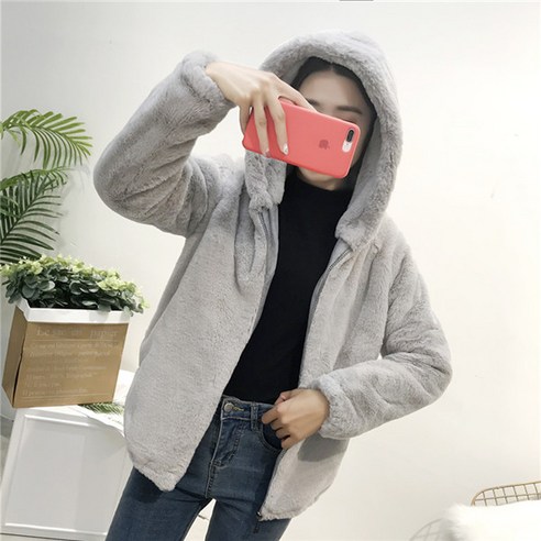 와일드펫 47637 부드러운 후리스 후드집업