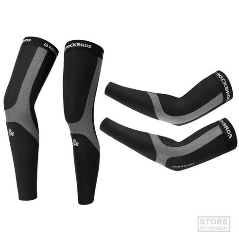 바이크 ROCKBROS 따뜻한 양털 자전거 팔 슬리브 Legwarmers 남자 여자 봄 가을 겨울 스포츠 사이클링 레그 워머, M, TT019