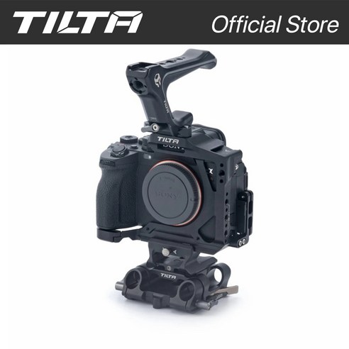 TILTA TA-T46-A-B 소니 A7R V A7R5 하프 케이지 나토 탑 핸들 레일 부착 15mm LWS 베이스플레이트, 8)TA-T46-LAS1-TG