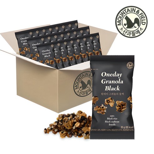 멈출 수 없는 간식, 산과들에 원데이 그래놀라 블랙 솔직 후기 원데이그래놀라블랙