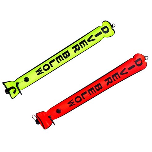 2개 시야 4 피트 스쿠버 다이버 SMB 마커 부표, 레드 그린, 나일론, TPU
