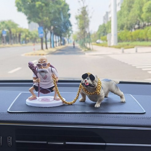 자동차 마운트 남자 자동차 장식품 드래곤 볼 크리 에이 티브 거북이 요정 자동차 장식품 맞춤형 센터 콘솔 장식품, 하나, 색깔8