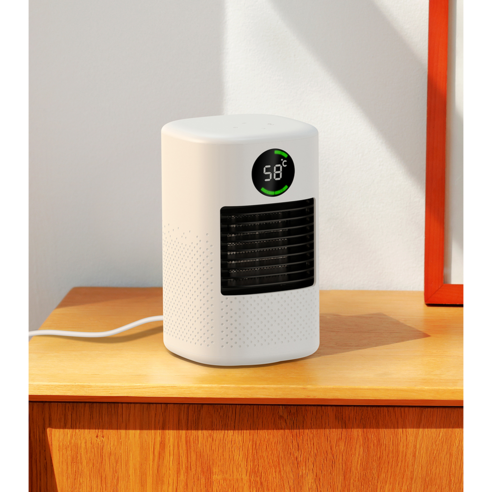 PTC 세라믹 미니온풍기 가정 사무실온풍기 전기온풍기 미니전기히터 소형온풍기 P9, 화이트