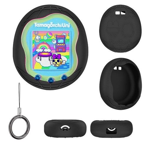 For Tamagotchi Uni (2023) [YCJDP] Tamagotchi (Black) 케이스 실리콘 다마고치 유니용