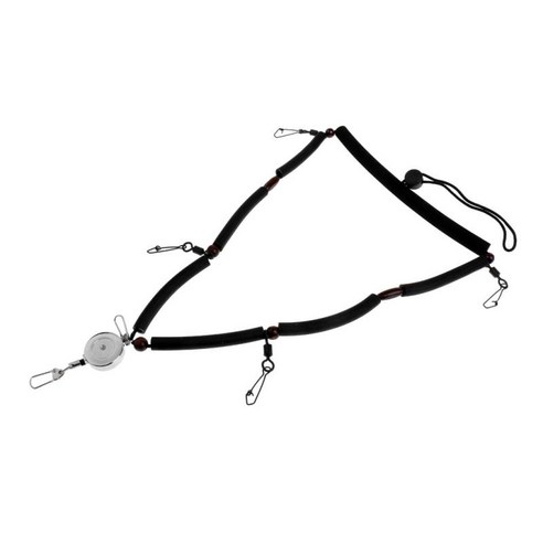 낚시 포셉 라인 클리너 니퍼 패치 홀더, 100cm/39.37 인치, 고무, 나일론, 블랙