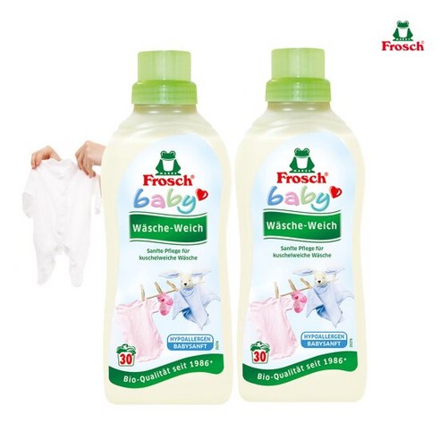 [프로쉬] 베이비 유아섬유유연제 750mlX2개, 750ml, 2개