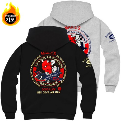 간쓰리 기모 후드티 M~2XL 바머, 따뜻하고 세련된 겨울 패션의 완성