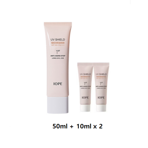 아이오페 유브이쉴드 에센셜 톤업 선크림 SPF50+ PA++++, 70ml, 1세트