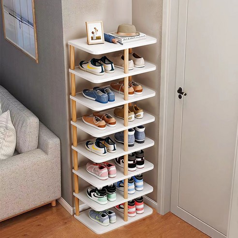 좁은 현관, 깔끔한 신발 정리 마법! 필요해썹 우드신발장