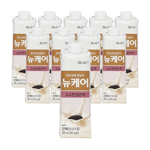 대상웰라이프 뉴케어 고소한검은깨 완전균형영양식, 200ml, 10개