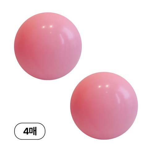디어플레이스 90cm 대형 원형 풍선, 4매, 08_핑크