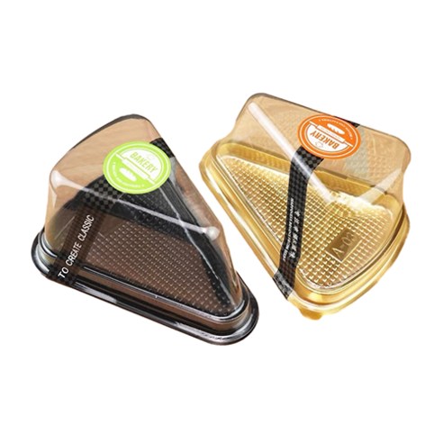 조각 케이크 케익 디저트 일회용 포장 용기 투명 케이스 상자 박스 100개, 소형 A02 골드 100개 6인치