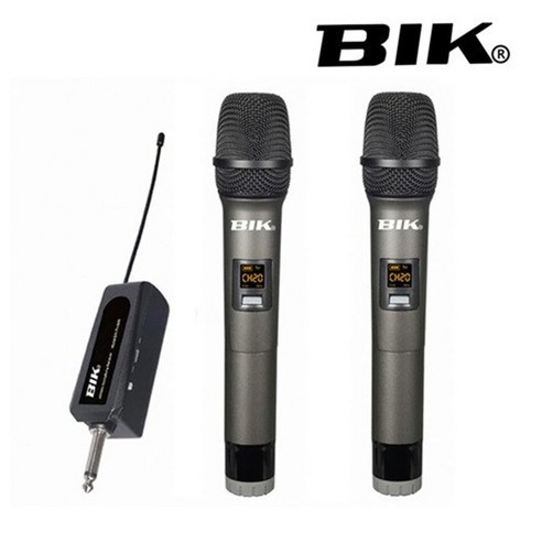 BIK-PRO50 900MHZ 2채널 무선마이크 세트, 핸드+핸드