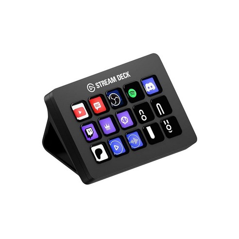 Elgato Stream Deck MK.2 – 스튜디오 컨트롤러, 15개의 매크로 키, 앱 트리거 액션 및 OBS, Twitch와 같은 소프트웨어YouTube 등, Mac 및, Black