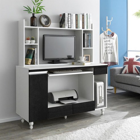 원룸과 소규모 사무실을 위한 완벽한 콤보: 르망 컴퓨터책상+책꽂이 세트