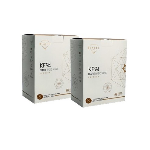 다이아핏 유아 KF94마스크 컬러새부리형 소형 8종 25매, 소형라이트그레이, 2개, 25매입