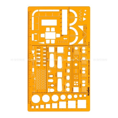 KORING(코링) 템플릿 K-853778 (1/50건축용 종합형판)