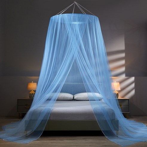 [XIG] YanYangTian 침대 캐노피 침대에 모기장 Baldachin 캠핑 텐트 구충제 텐트 곤충 커튼 침대 그물, 1.0m(3.3피트)침대, Blue
