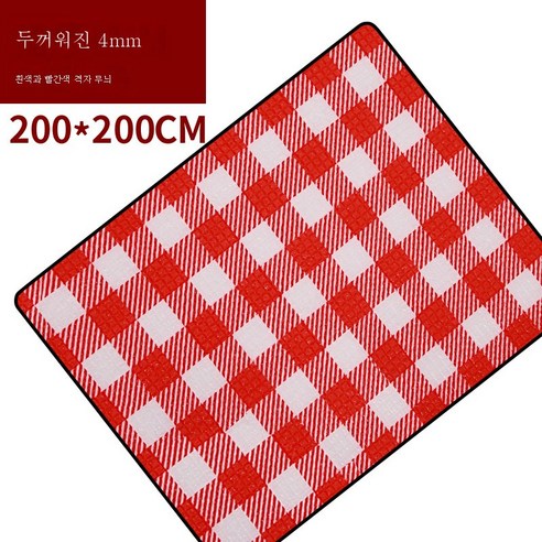 DFMWI.피크닉 매트.Picnic mat.--피크닉 매트 야외 캠핑 텐트 침침매트에 방수휴대용 비치 매트 야취평 방습매트, 레드4Mm2x2