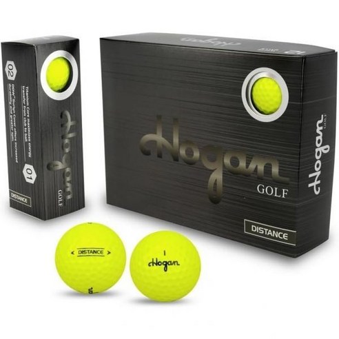 호건 디스턴스 2피스 골프공, Yellow, 2 Dozen / 24 Balls