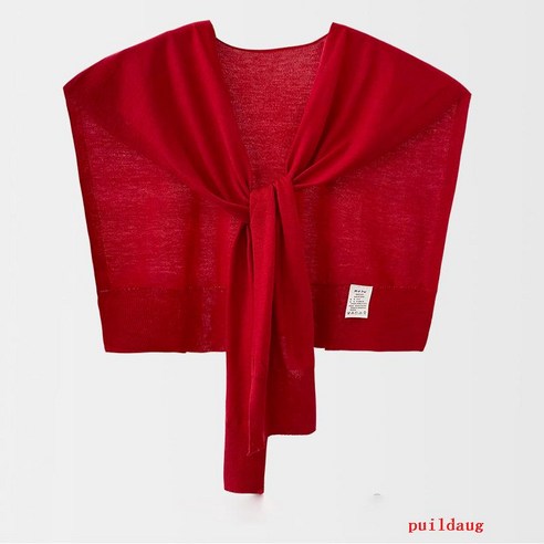 봄과 가을 얇은 니트 목도리 여성의 짧은 따뜻한 스카프 이중 목적
