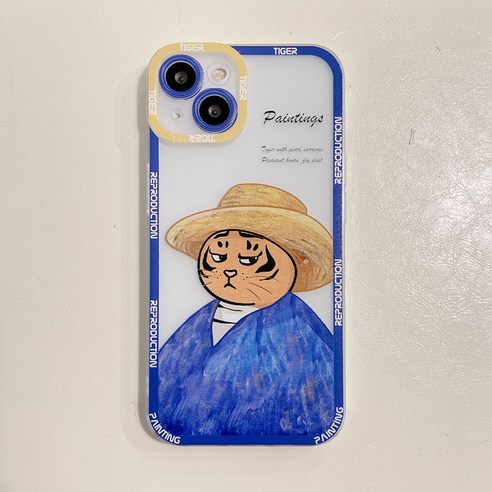 타이거즈 아이폰13/xsmax 풀팩 소프트케이스, 밀짚모자, iPhone13pro