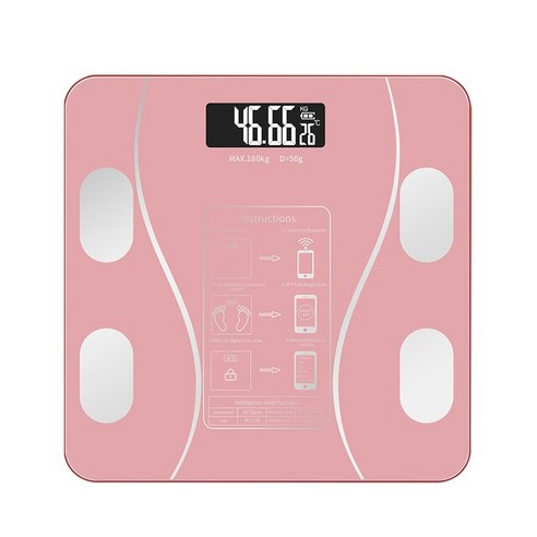 스마트체중계 체지방 블루투스 측정 디지털 욕실 저울 밸런스 배터리 블랙, 없음, 2.Rose goldBattery