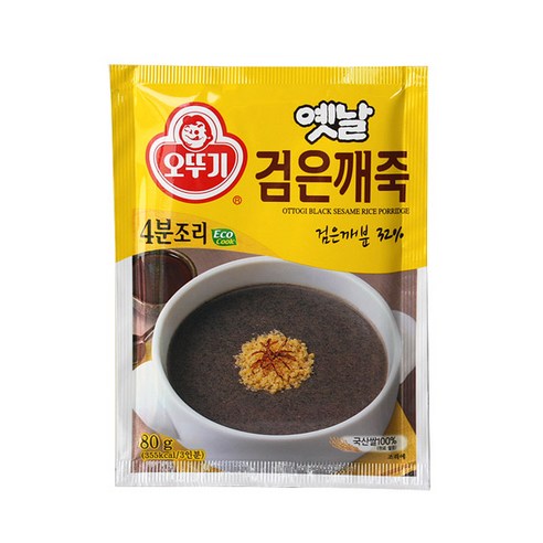 (무)오뚜기 옛날검은깨죽80gX4개(박스), 80g, 4개