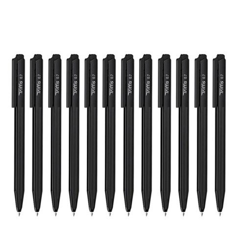 모나미 트리피스 볼펜, 12개, 0.7mm 블랙
