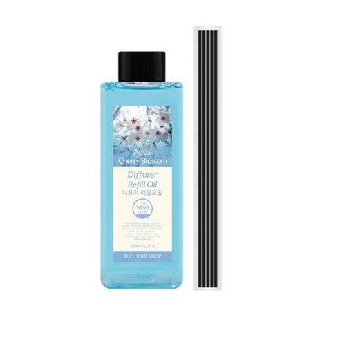 더허브샵 디퓨저 리필 오일, 아쿠아 체리블라썸, 200ml, 1세트