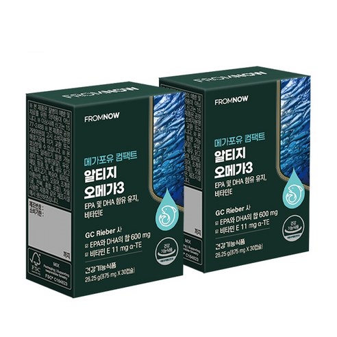 프롬나우 메가포유 컴팩트 알티지 오메가3, 30회분, 2박스