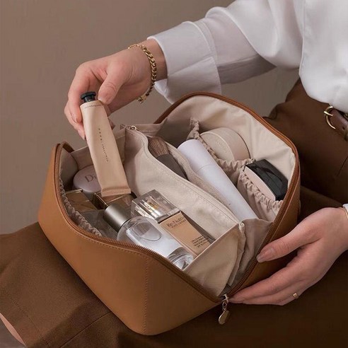 마녀플랜트 하이엔드 대용량 여행 메이크업 파우치 간편수납 가방