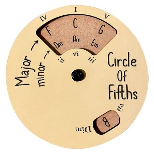 목제 멜로디 도구 원형 나무 바퀴 음악 악기용 액세서리 시트 코드 키(764838), 12cm, 1) 12cm, 1개