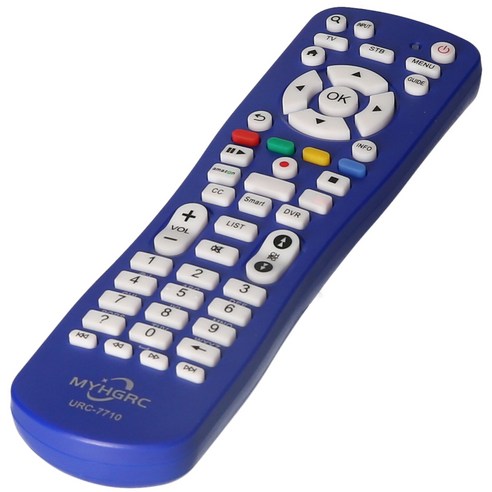 dodocool URC-7710 유니버설 TV 리모콘 TV/STB 투인원 다기능, 파란색