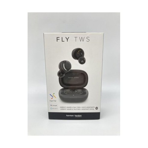 하만카돈  브랜드 NEW Harman Kardon Fly TWS True 무선 In-Ear 헤드폰s - 블랙 New HKFLYTWSBLKAM 117436