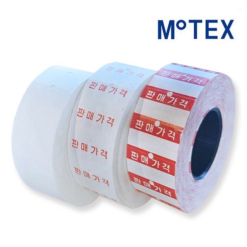 모텍스 5500용 기성라벨, 판매가격, 22 x 12 mm 깔끔한자산관리라벨 11 모텍스 라벨용지 MX 5500용 가격표 라벨 스티커 롤텍기용지 1000매, 하얀글씨(누끼)