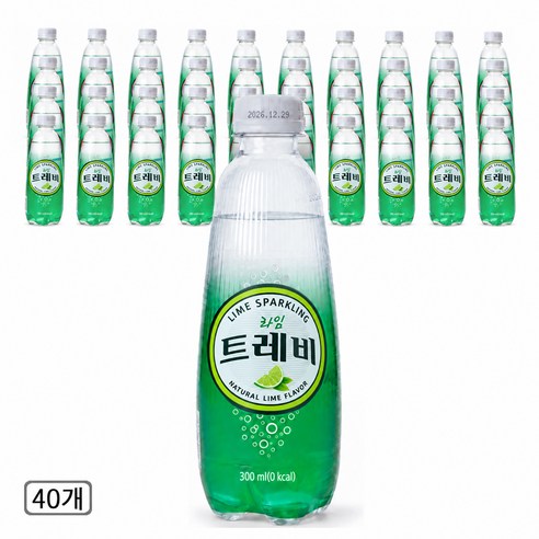 트레비 라임 탄산음료, 300ml, 40개