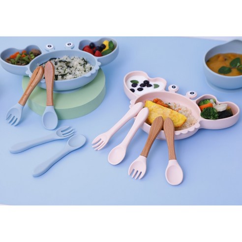 BPA FREE인 마이프레셔스 Silicone Baby Feeding Set은 유아식판과 유아식기를 하나로 결합한 식기세트입니다. 높은 할인율과 무료 배송 혜택도 제공되며, 고객들로부터 높은 평가를 받고 있습니다.