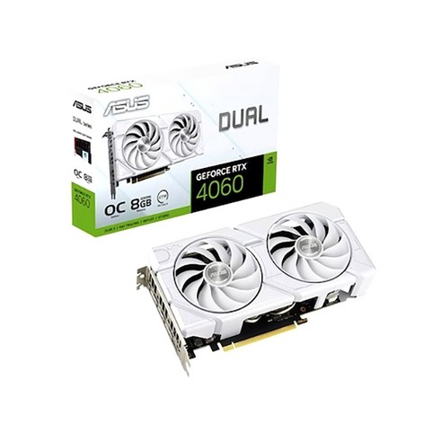 ASUS DUAL 지포스 RTX 4060 O8G EVO OC D6 8GB White 인텍앤컴퍼니