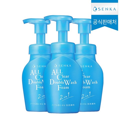 센카 올 클리어 더블 워시 폼, 150ml, 3개