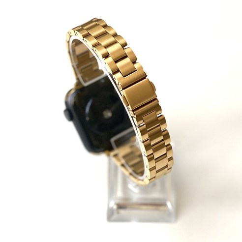 새로운 팔찌는 Watch Series 7 6 5 4 3 2 SE 스테인리스 스틸 스트랩 45MM/41MM ins wind와 호환됩니다., gold, 42mm