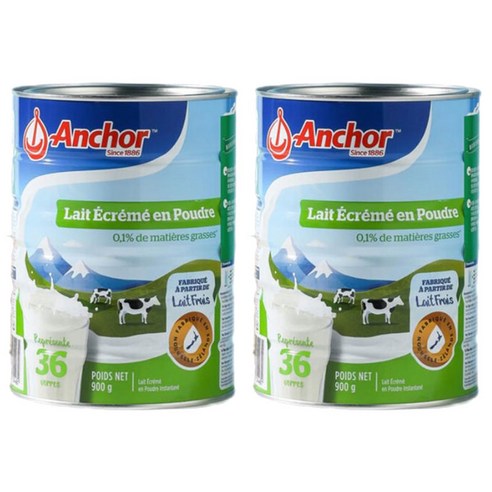 앵커 스킴 밀크 파우더, 2개, 900g